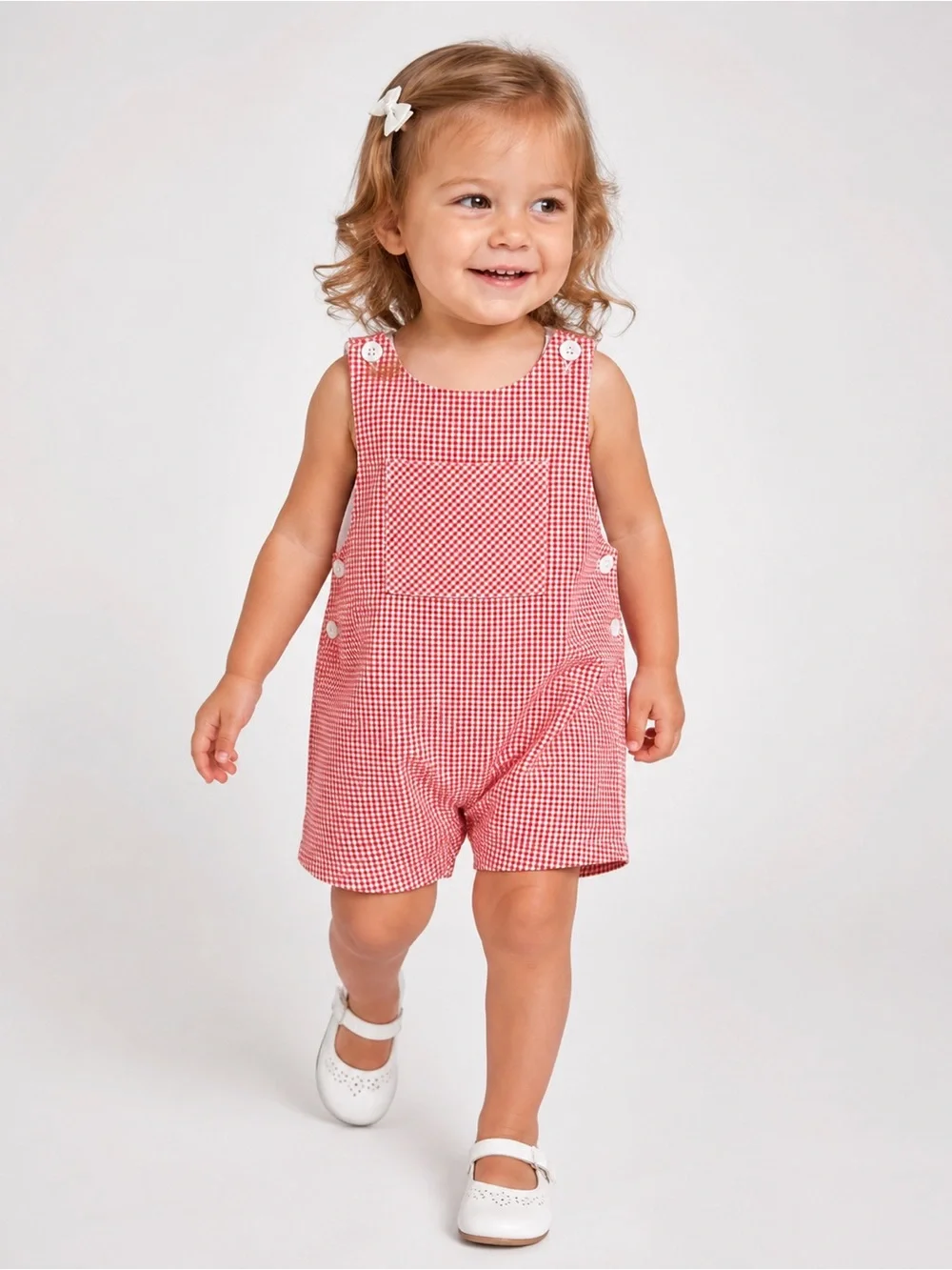 Edgehill Collection Baby Gingham Romper, Size 124М Cotton